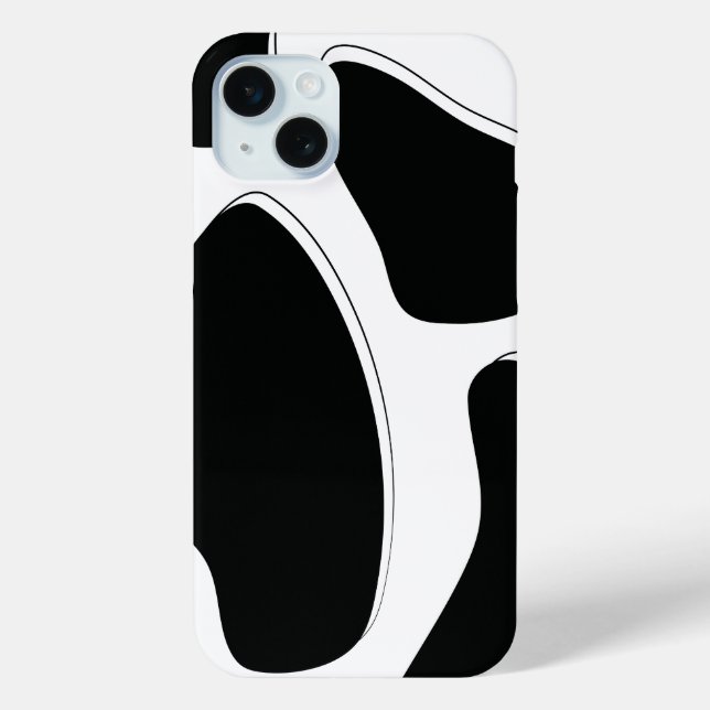 Black White Cow Pattern Case-Mate iPhone Case (Back)
