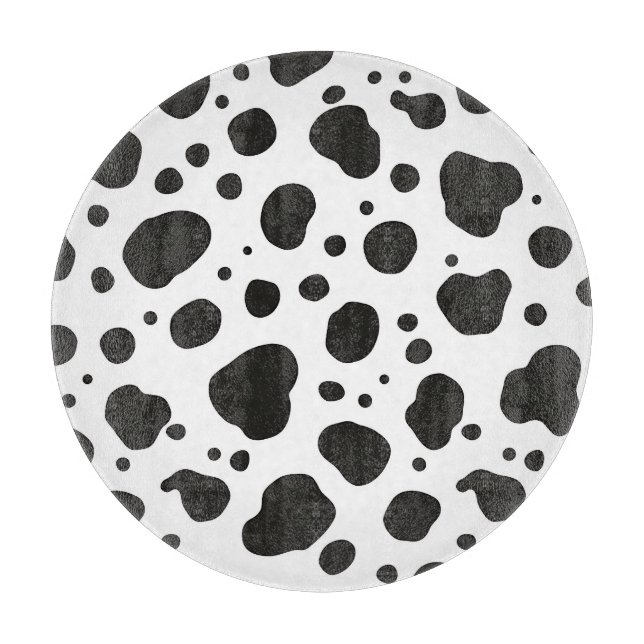 Black White Cow Pattern Cutting Board (Front)