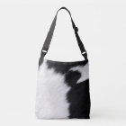Black ,White cow print crossbody bag