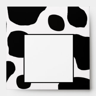 Black White Cow Print Envelope