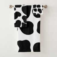 Black & White Cow Print Rustic Farm