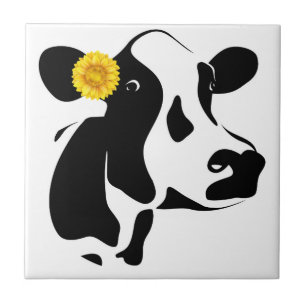 Black & White Cow Tile