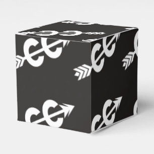 Black White Cross Country Running Favor Box