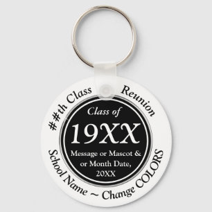 Black, White, Custom, Class of 1972, Party Favours Keychain