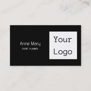 Black White Custom Colour Text Photo Your Logo Coo Business Card