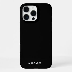 black & white custom name iphone 16 pro max case