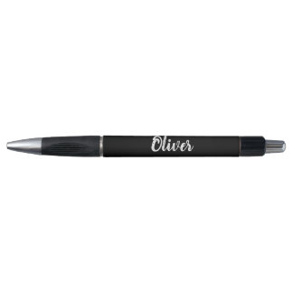 Black White Custom Name Student Professional Pen