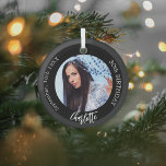 Black white custom photo birthday<br><div class="desc">A classic black background. Personalize and add a name,  date,  age and photo.</div>