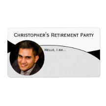 Black & White Custom Photo Paper Name Tag