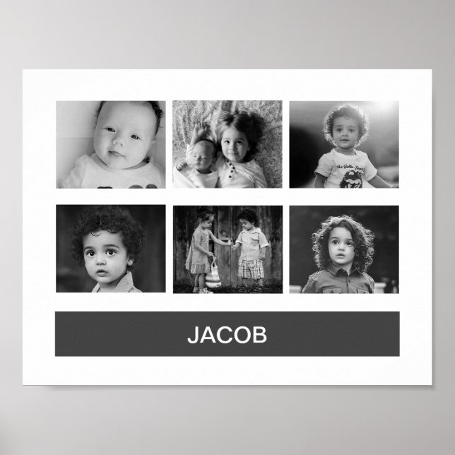 Black & White Custom Photo – Personalized Poster (Front)