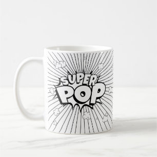 Black & White D.I.Y. SUPER POP Comic Book Pop Art  Coffee Mug