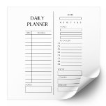 Black & White Daily Planner To-Do List Minimalist  Notepad<br><div class="desc">Organize your day with this sleek black and white daily planner to-do list notepad. Ideal for staying productive with a minimalist touch.</div>