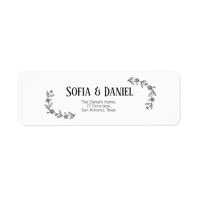 Black & White Daisy Branch  (Front)