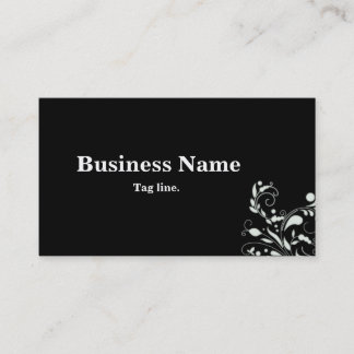 Black & White Damask Business Card