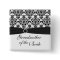 Black, White Damask Grandmother of the Bride Pin