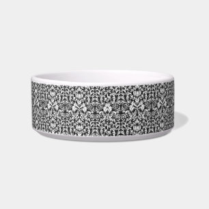 Black White Damask Lace Brocade Bowl