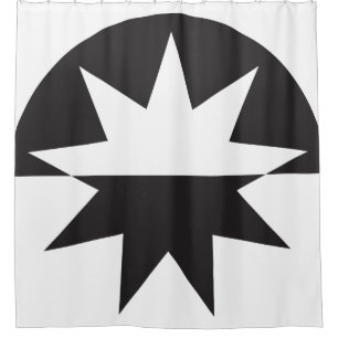 Black White Deco Star Sunburst