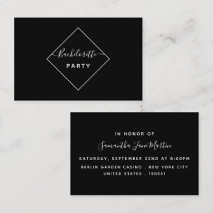 Black & White Diamond Bachelorette Party Ticket
