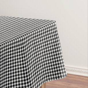 Black & White Diamond Chequered Pattern Rectangle Tablecloth