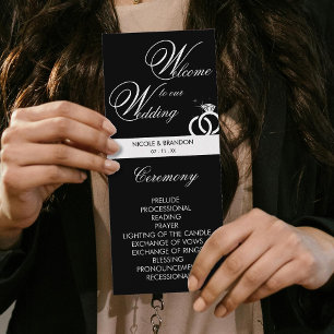 Black & White Diamond Ring Welcome to our Wedding Program