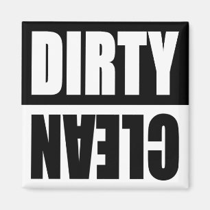 Black & White Dirty/Clean Dishwasher Magnet