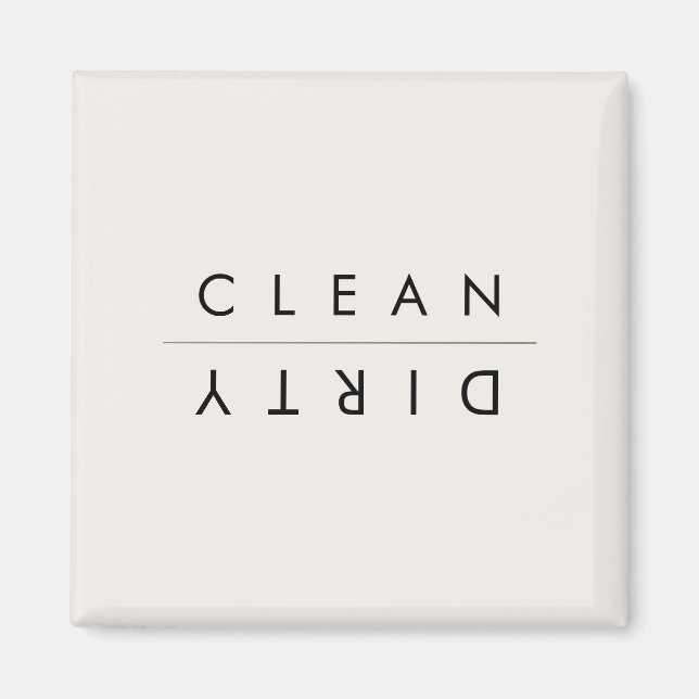 Black & White Dishwasher Magnet (Front)