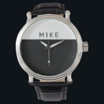 Black & White, DIY Name Watch<br><div class="desc">A Simple style Black and White watch face with DIY Name.</div>