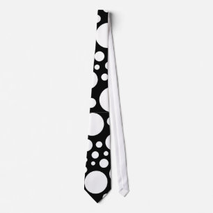 Black & white dot tie