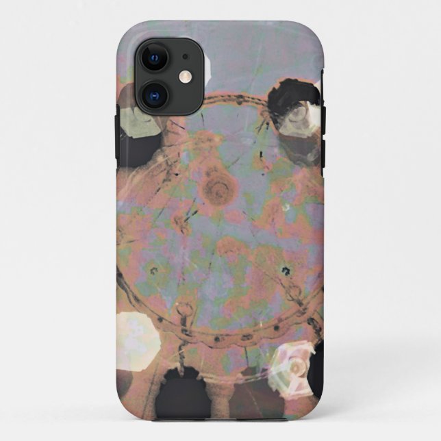 Black white dots grunge style unity digital art Case-Mate iPhone case (Back)