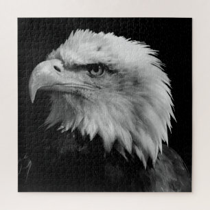 Black & White Eagle - Animals Art Jigsaw Puzzle