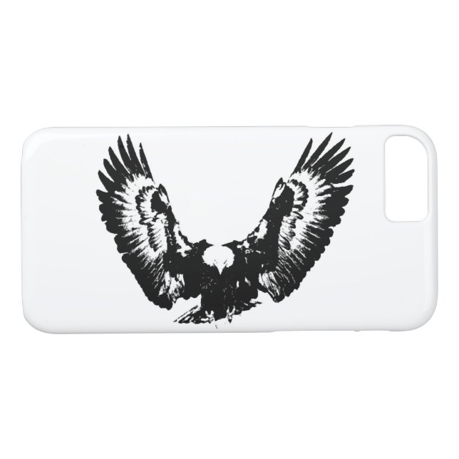 Black & White Eagle Case-Mate iPhone Case (Back (Horizontal))