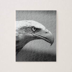Black & White Eagle Eye Jigsaw Puzzle