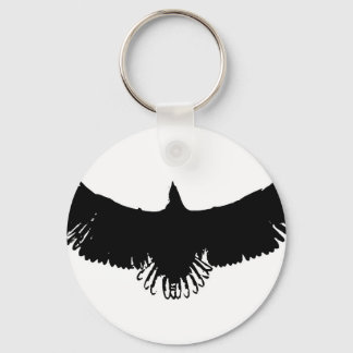 Black & White Eagle Silhouette Keychain