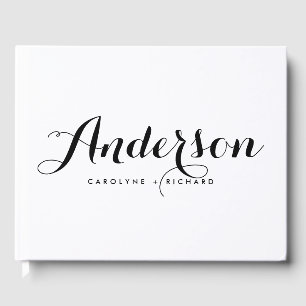 Black & White Eat Drink and be Married Guest Book