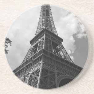 Black & White Eiffel Tower in Paris Coaster