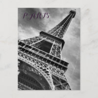 Black & White Eiffel Tower Paris Europe