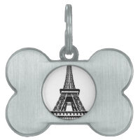 Black white Eiffel Tower Paris France Art Artwork