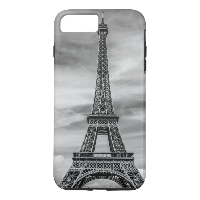 Black & White Eiffel Tower Paris France Case-Mate iPhone Case (Back)