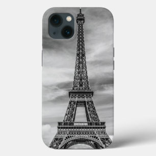 Black & White Eiffel Tower Paris France iPhone 13 Case