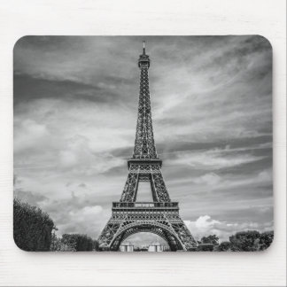 Black & White Eiffel Tower Paris France Mouse Pad
