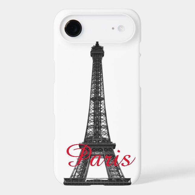 Black White Eiffel Tower Paris Love City Travel (Back)