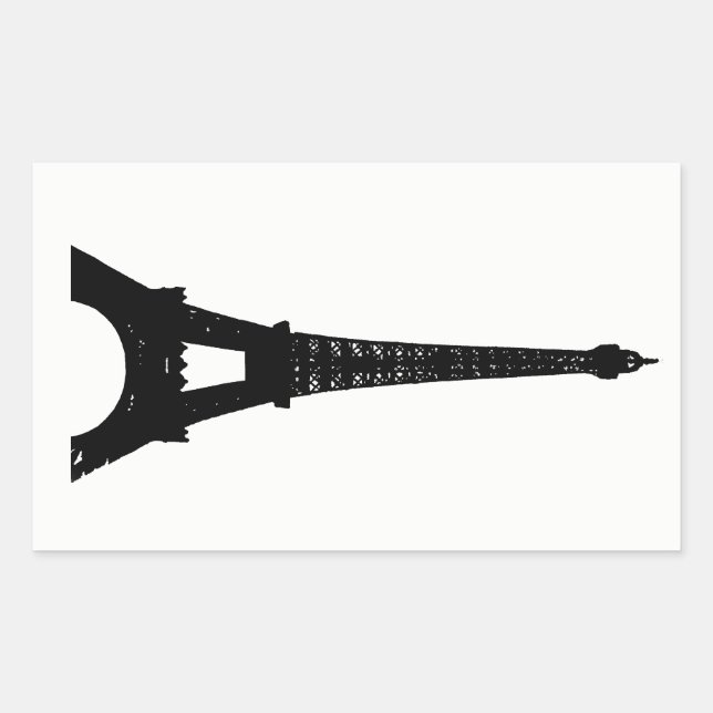 Black & White Eiffel Tower Sticker (Front)