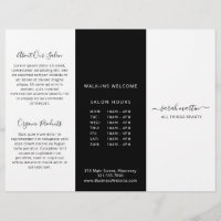 Black White Elegant Business Trifold Brochure