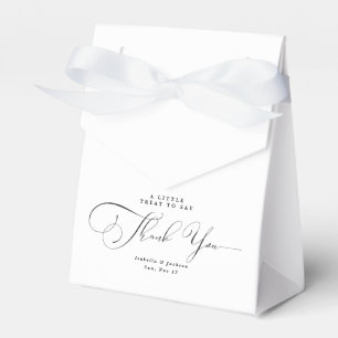 Black & White Elegant Chic Minimal Wedding Favor Box