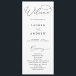 Black & White Elegant Minimalist Wedding Program<br><div class="desc">Beautiful minimalist and classic,  our Black and White Minimalist Wedding Program will be beautiful for your order of service. Fully customizable with all of your wedding program information.</div>