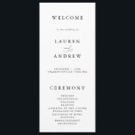 Black & White Elegant Minimalist Wedding Program<br><div class="desc">Beautiful minimalist and classic,  our Black and White Minimalist Wedding Program will be beautiful for your order of service. Fully customizable with all of your wedding program information.</div>