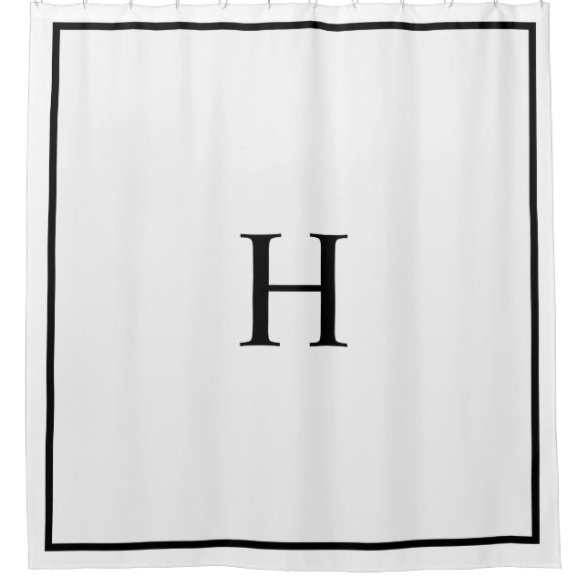 Black White Elegant Modern Monogram (Front)