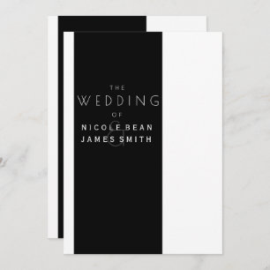 Black & White Elegant Modern Simplistic Wedding Invitation