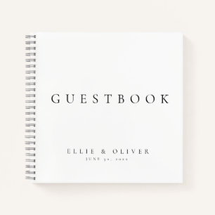 Black & White Elegant Wedding Guest Book