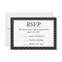 Black & White Event Réponses, RSVP ou cartes de ré
